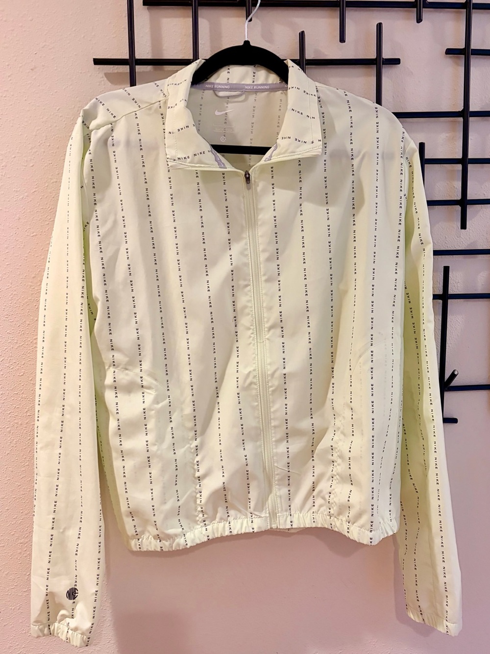 Nike Bright Green/Yellow Zip-Up Bomber Jacket with Logo Stripe